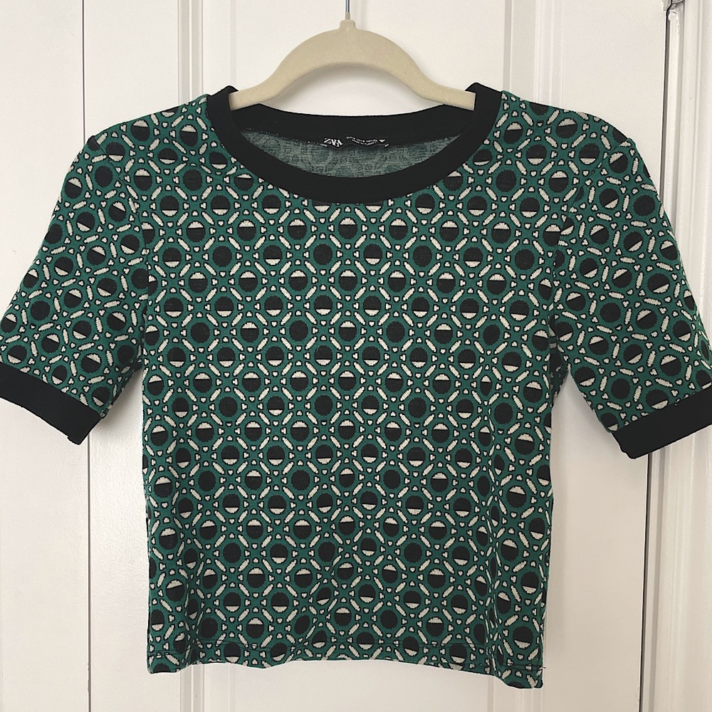 ZARA Patterned Crop Top